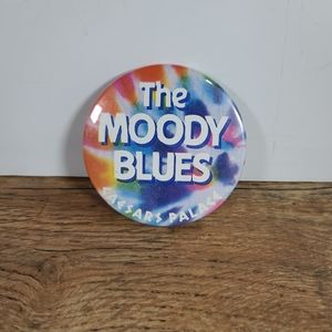 Vintage The Moody Blues Ceasars Palace 3 inch Tie Dyed Pinback Button